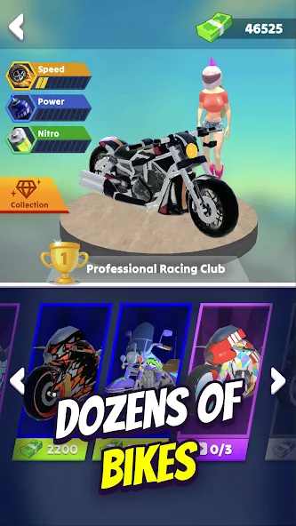 Скачать взломанную Wild Wheels: Bike Racing (Уайлд Вилз)  [МОД Unlocked] — стабильная версия apk на Андроид screen 4