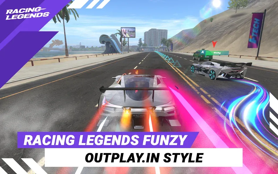 Скачать взлом Racing Legends Funzy (Расинг Легендс Фанзи)  [МОД Много денег] — последняя версия apk на Андроид screen 1