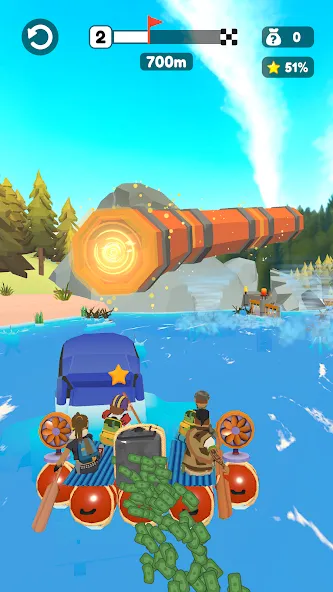 Взломанная Raft Racing (ДИУАфтинг)  [МОД Unlimited Money] — полная версия apk на Андроид screen 1