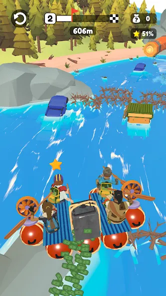 Взломанная Raft Racing (ДИУАфтинг)  [МОД Unlimited Money] — полная версия apk на Андроид screen 2