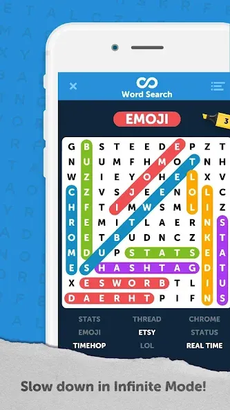 Скачать взломанную Infinite Word Search Puzzles (Инфинити ворд срч пазлы)  [МОД Много монет] — полная версия apk на Андроид screen 4