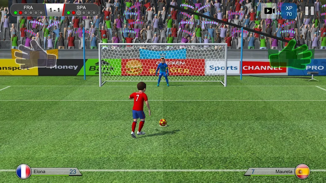 Скачать взломанную Pro Kick Soccer (Про Кик Сокер)  [МОД Меню] — последняя версия apk на Андроид screen 1