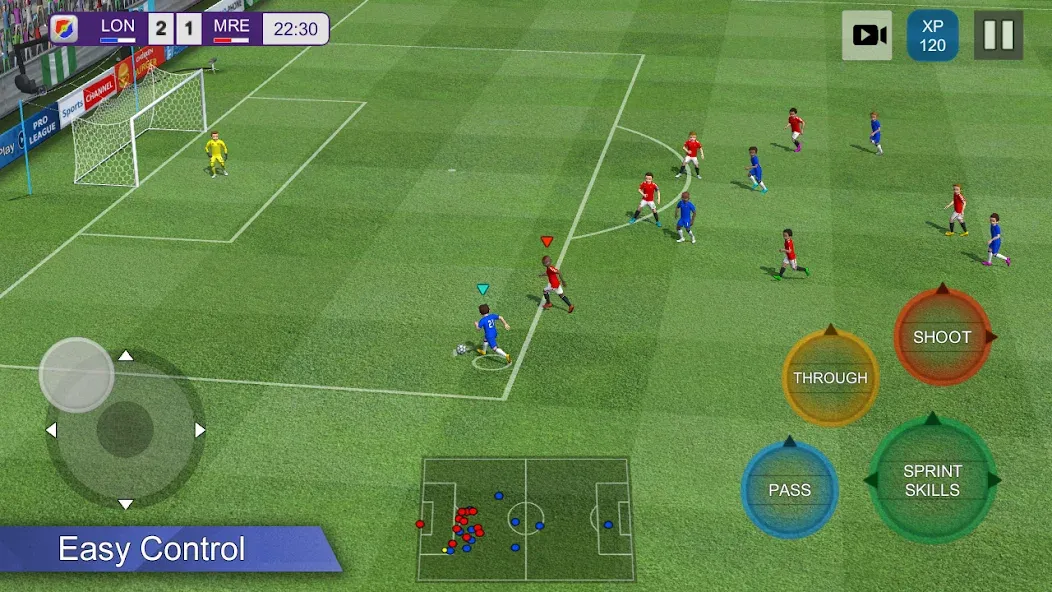 Скачать взломанную Pro League Soccer (Про лига футбола)  [МОД Unlocked] — стабильная версия apk на Андроид screen 1