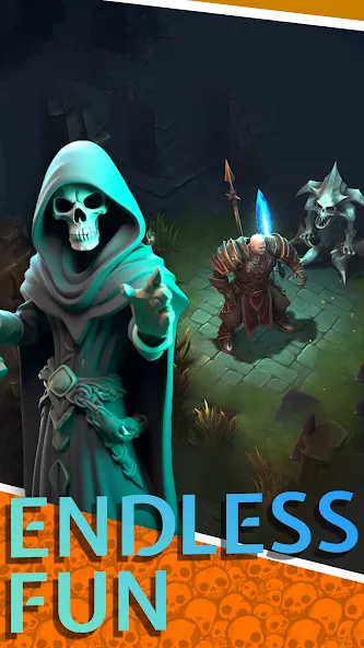 Скачать взломанную Necromancer Hero: Skeletons 3D (Некромантгерой)  [МОД Бесконечные деньги] — последняя версия apk на Андроид screen 2