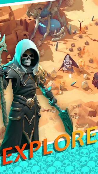 Скачать взломанную Necromancer Hero: Skeletons 3D (Некромантгерой)  [МОД Бесконечные деньги] — последняя версия apk на Андроид screen 3