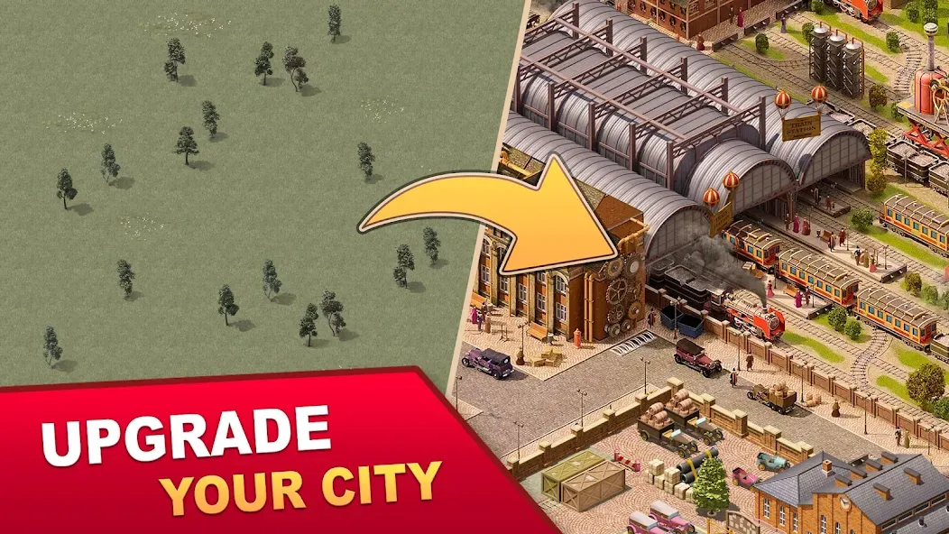 Взломанная Steam City: Town building game (Стим Сити)  [МОД Menu] — полная версия apk на Андроид screen 1