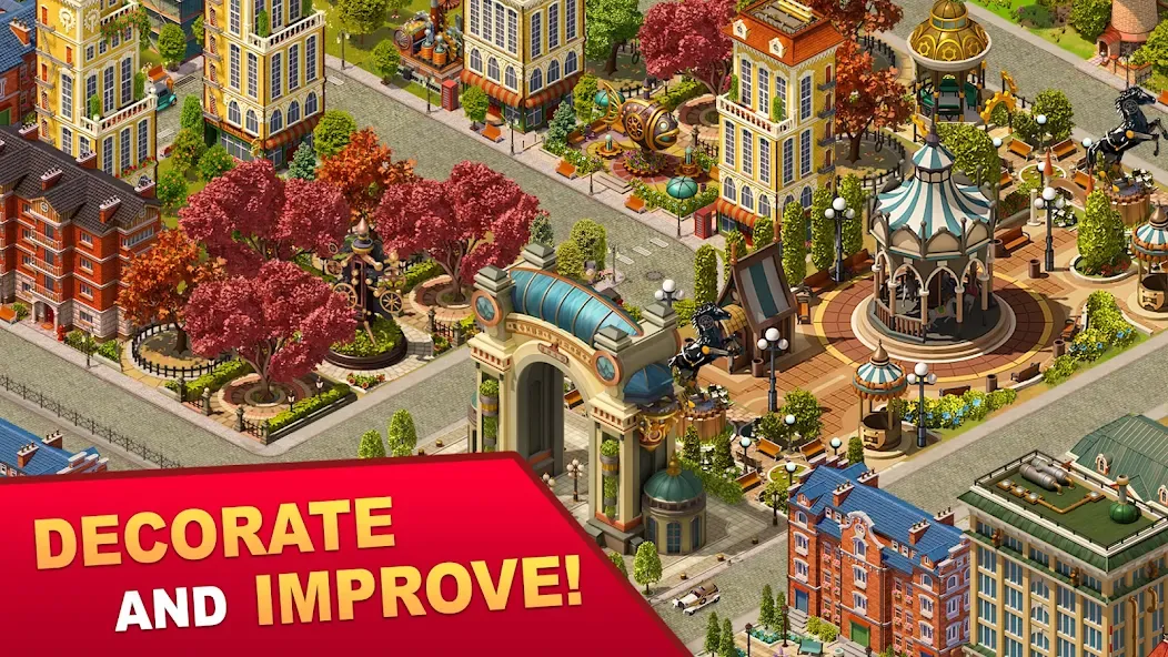 Взломанная Steam City: Town building game (Стим Сити)  [МОД Menu] — полная версия apk на Андроид screen 4