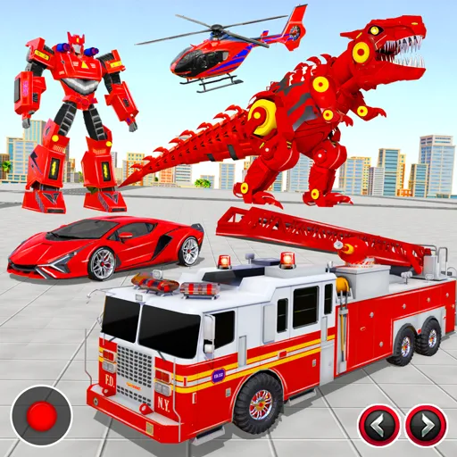 Скачать взломанную Fire Truck Robot Car Game  [МОД Меню] — последняя версия apk на Андроид screen 1