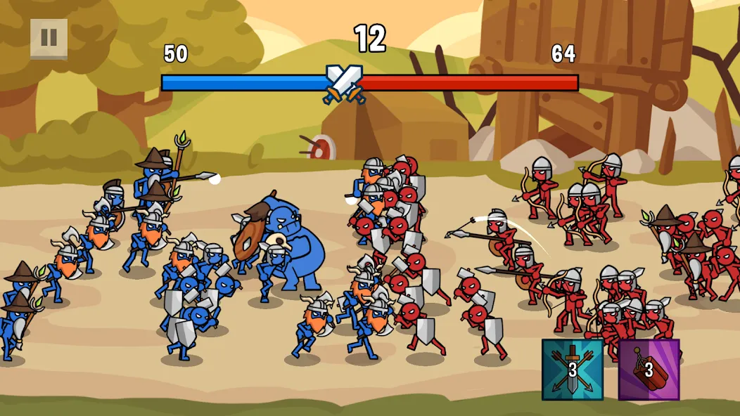 Скачать взлом Stick Battle: War of Legions (Стик битва)  [МОД Mega Pack] — стабильная версия apk на Андроид screen 1