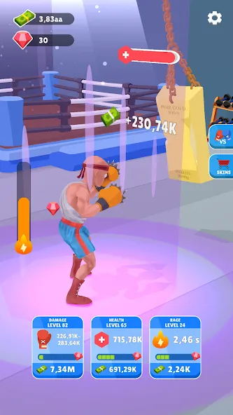 Скачать взлом Tap Punch — 3D Boxing (Тап Панч)  [МОД Бесконечные монеты] — последняя версия apk на Андроид screen 3