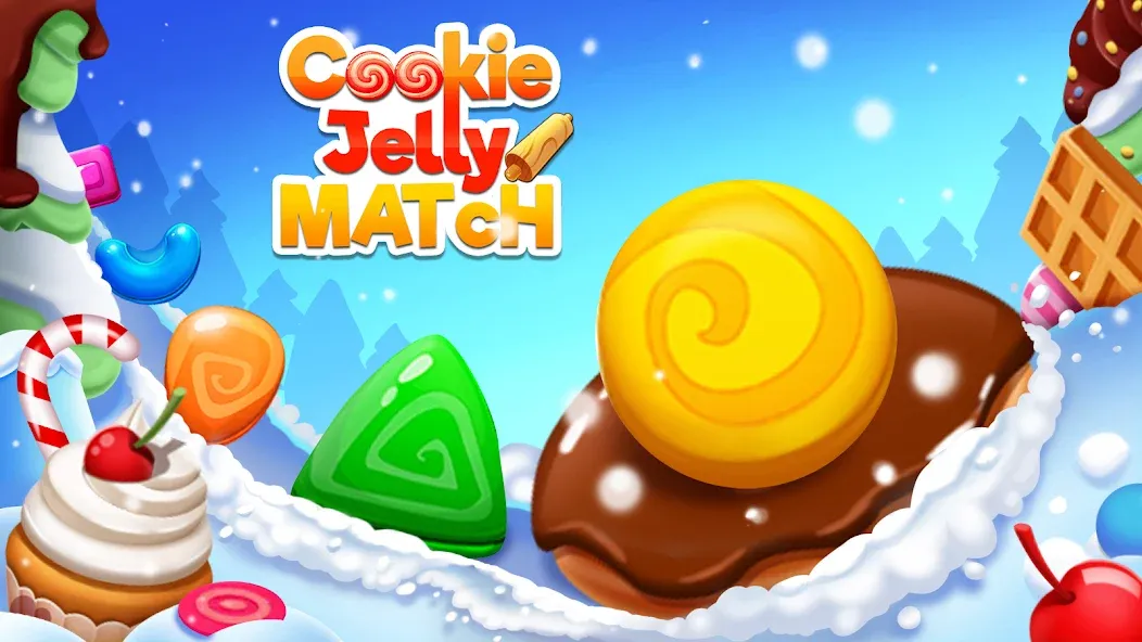 Скачать взломанную Cookie Jelly Match (Куки Джелли Матч)  [МОД Много денег] — стабильная версия apk на Андроид screen 1