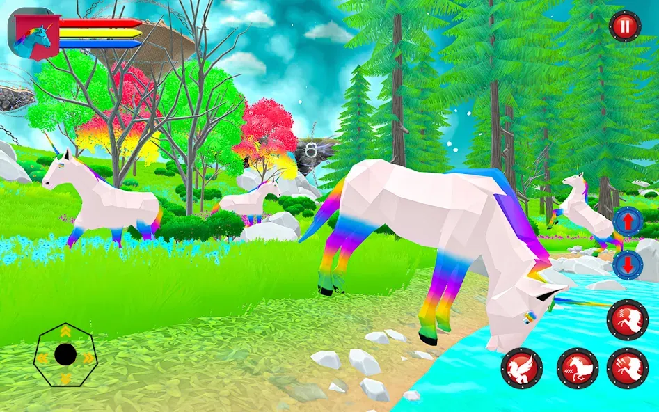 Скачать взломанную Flying Unicorn Pegasus Games  [МОД Бесконечные монеты] — стабильная версия apk на Андроид screen 2