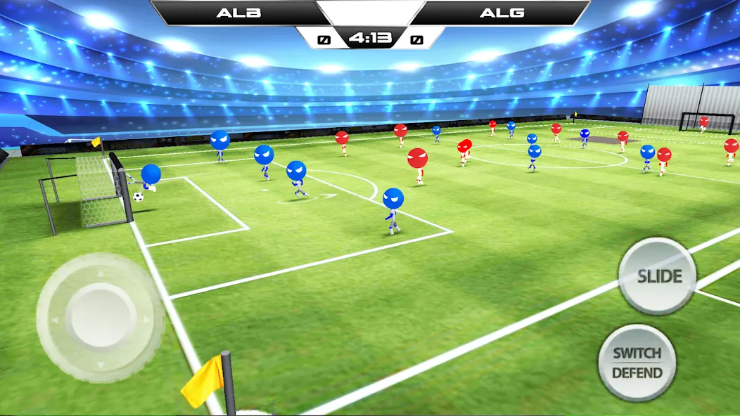 Скачать взломанную Stickman Soccer Football Game  [МОД Много денег] — стабильная версия apk на Андроид screen 2