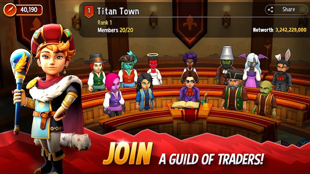 Скачать взлом Shop Titans: RPG Idle Tycoon (Шоп Тайтанс)  [МОД Много монет] — стабильная версия apk на Андроид screen 5