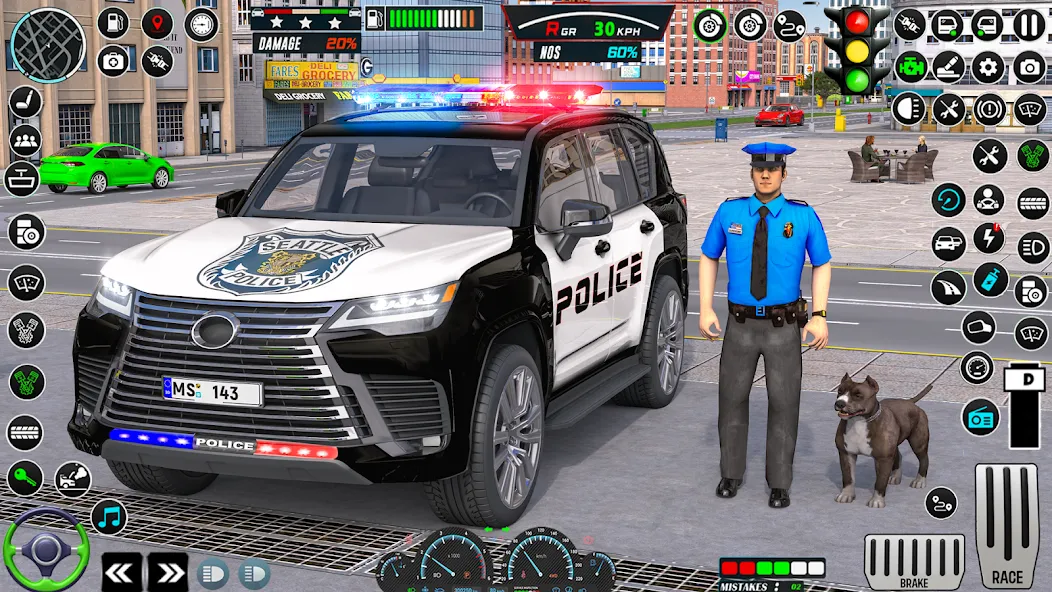 Взломанная US Police Car Parking — King  [МОД Unlocked] — полная версия apk на Андроид screen 1