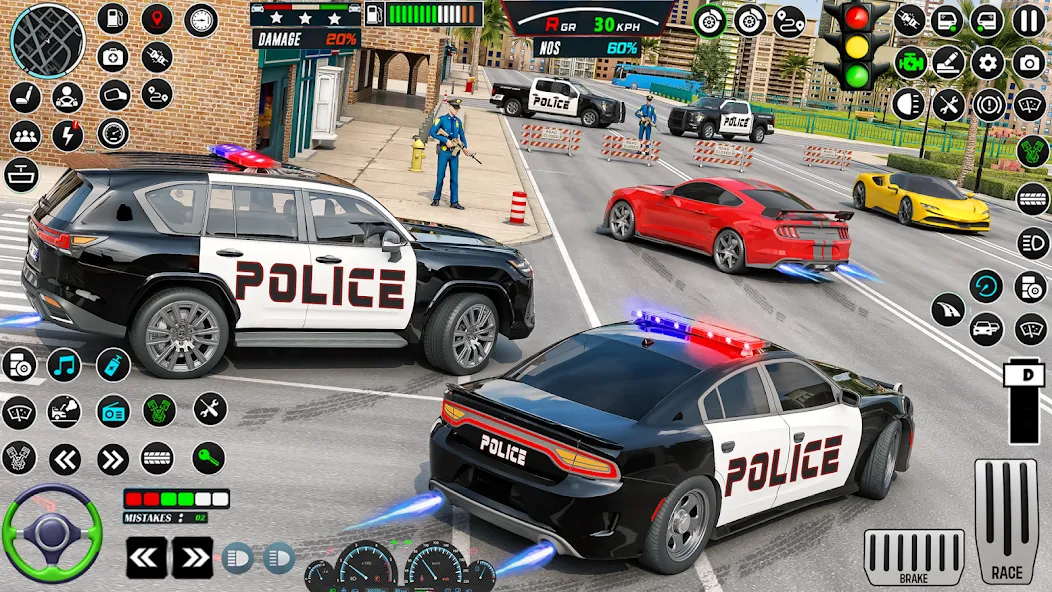 Взломанная US Police Car Parking — King  [МОД Unlocked] — полная версия apk на Андроид screen 2