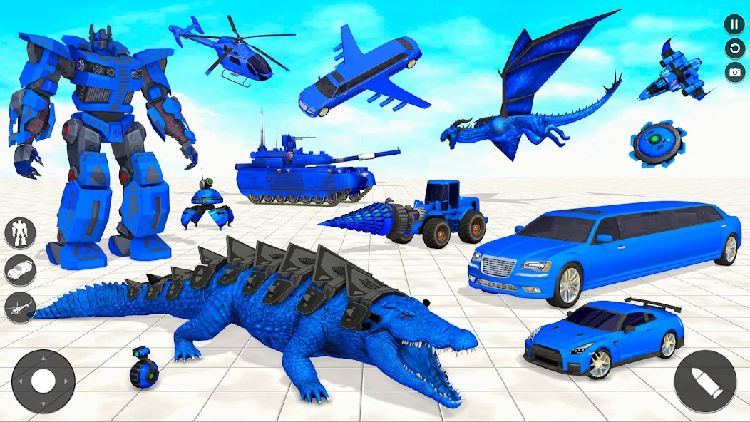 Скачать взлом Crocodile Animal Robot Games  [МОД Бесконечные монеты] — полная версия apk на Андроид screen 1