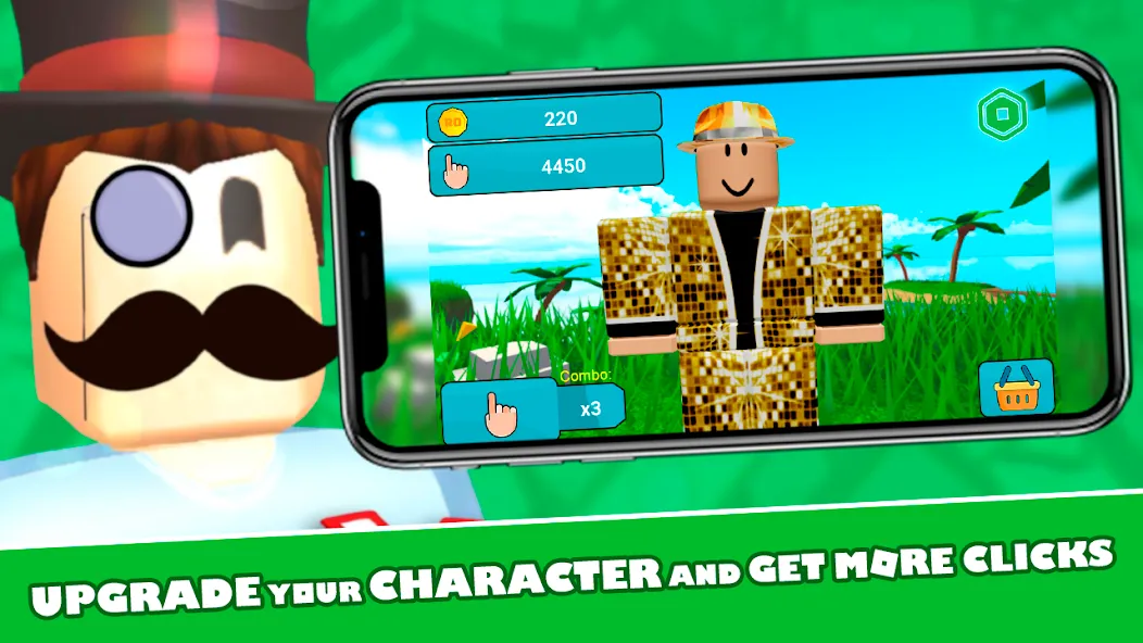 Взломанная RoClicker — Robux (РоКликер)  [МОД Много монет] — стабильная версия apk на Андроид screen 2