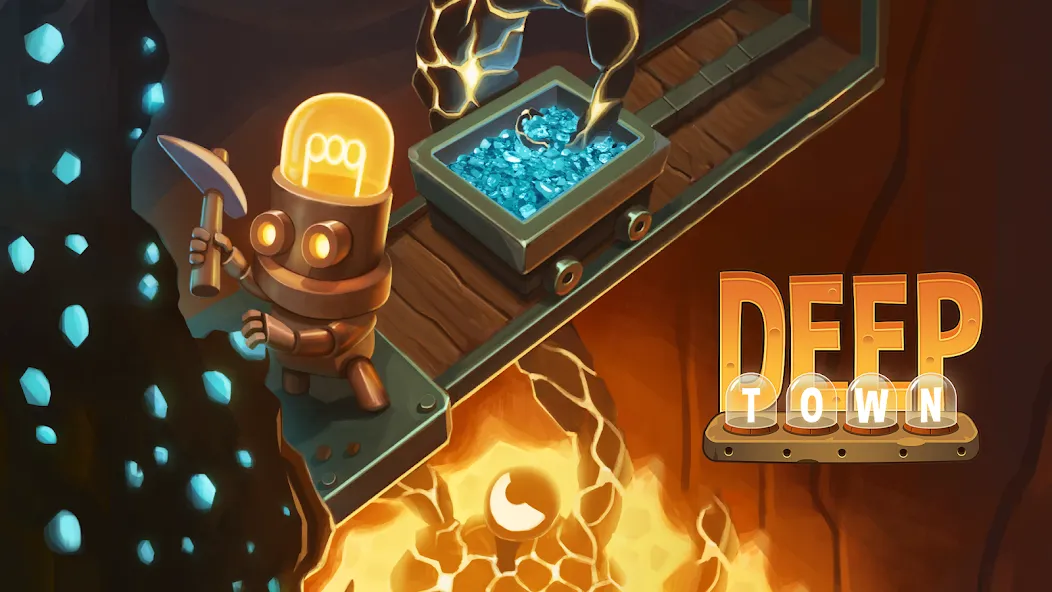 Взломанная Deep Town: Idle Mining Tycoon (Дип Таун)  [МОД Много денег] — полная версия apk на Андроид screen 1