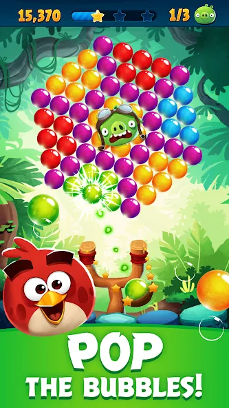 Скачать взломанную Angry Birds POP Bubble Shooter (Энгри Брдс ПОП Бабл Шутер)  [МОД Бесконечные монеты] — полная версия apk на Андроид screen 1