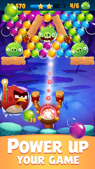 Скачать взломанную Angry Birds POP Bubble Shooter (Энгри Брдс ПОП Бабл Шутер)  [МОД Бесконечные монеты] — полная версия apk на Андроид screen 4