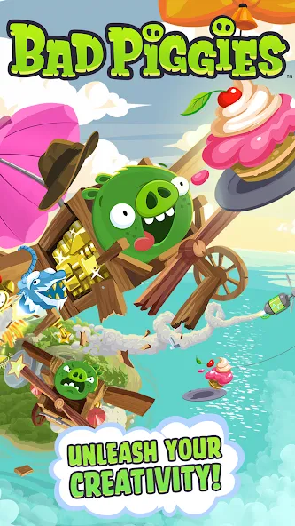 Скачать взломанную Bad Piggies (Бэд Пиггиз)  [МОД Unlocked] — стабильная версия apk на Андроид screen 1