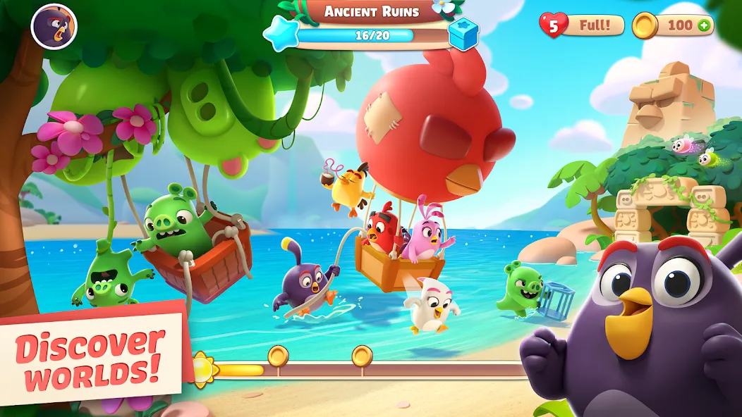 Скачать взлом Angry Birds Journey (Энгри Бердс Джорни)  [МОД Mega Pack] — последняя версия apk на Андроид screen 2