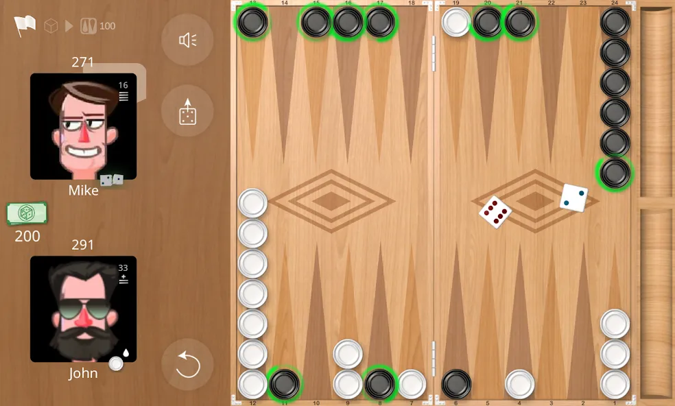 Взломанная Backgammon Online  [МОД Menu] — полная версия apk на Андроид screen 3