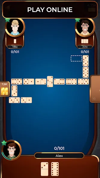 Скачать взломанную Dominoes Online  [МОД Бесконечные монеты] — полная версия apk на Андроид screen 1