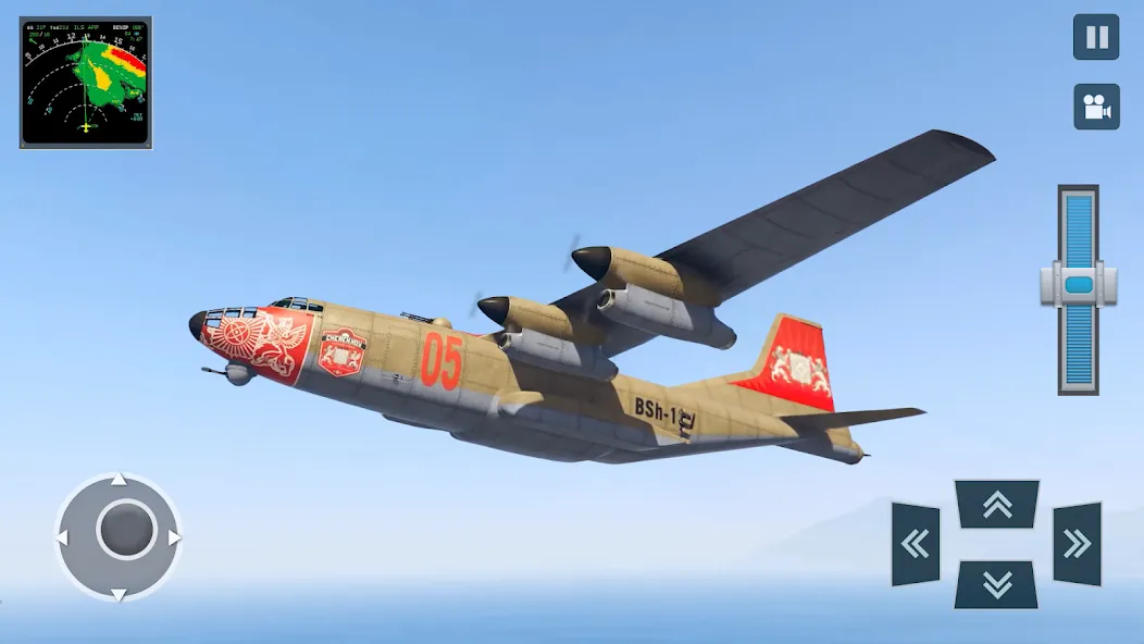 Скачать взломанную Real Plane Flying Simulator  [МОД Mega Pack] — полная версия apk на Андроид screen 2