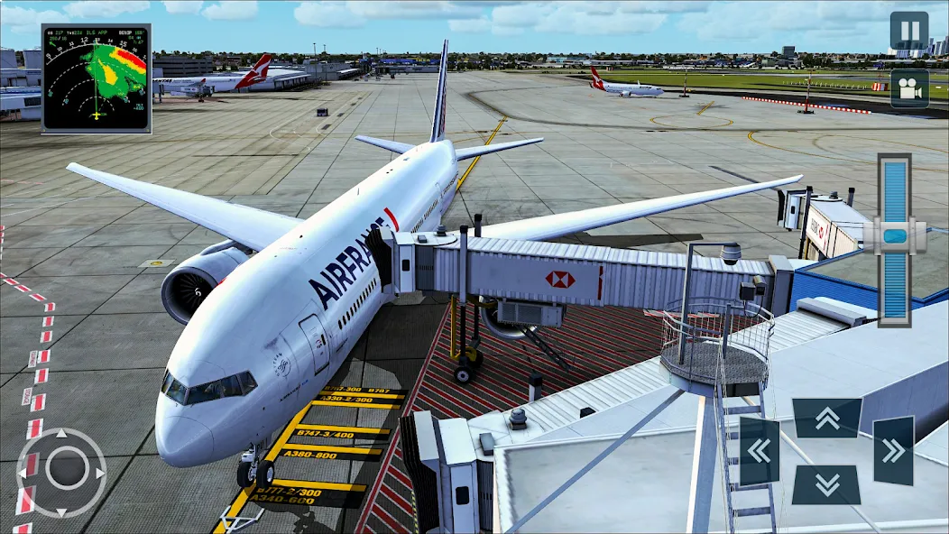 Скачать взломанную Real Plane Flying Simulator  [МОД Mega Pack] — полная версия apk на Андроид screen 3