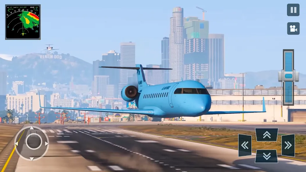 Скачать взломанную Real Plane Flying Simulator  [МОД Mega Pack] — полная версия apk на Андроид screen 4