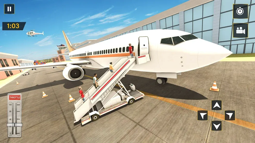 Скачать взломанную Real Plane Flying Simulator  [МОД Mega Pack] — полная версия apk на Андроид screen 5