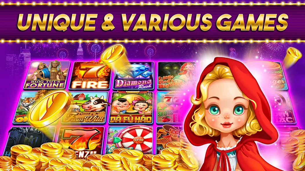 Взломанная Casino Frenzy — Slot Machines (Казино Френзи)  [МОД Много монет] — стабильная версия apk на Андроид screen 3