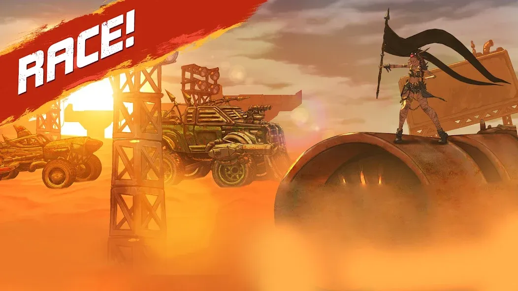 Скачать взлом Road Warrior: Nitro Car Battle (Роуд Ворриор Нитро)  [МОД Меню] — последняя версия apk на Андроид screen 2