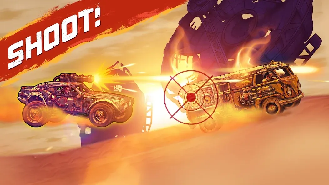 Скачать взлом Road Warrior: Nitro Car Battle (Роуд Ворриор Нитро)  [МОД Меню] — последняя версия apk на Андроид screen 3