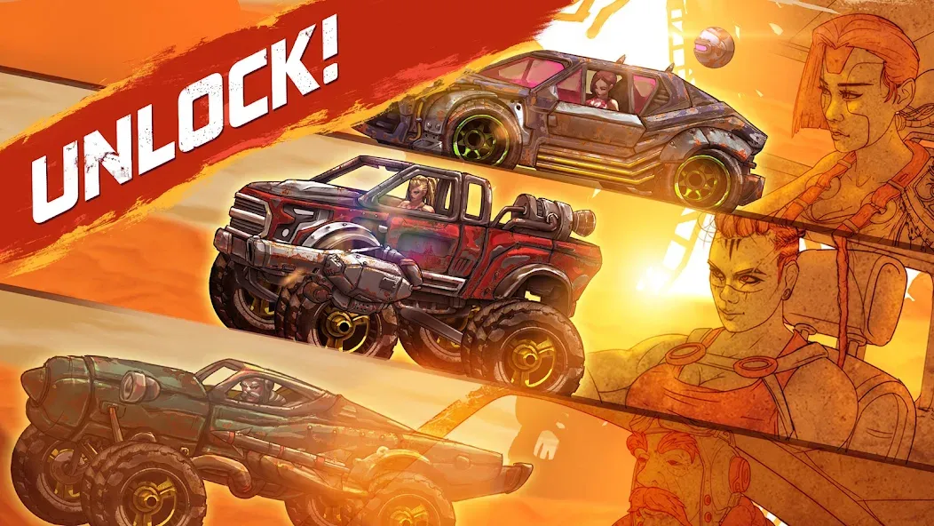 Скачать взлом Road Warrior: Nitro Car Battle (Роуд Ворриор Нитро)  [МОД Меню] — последняя версия apk на Андроид screen 4