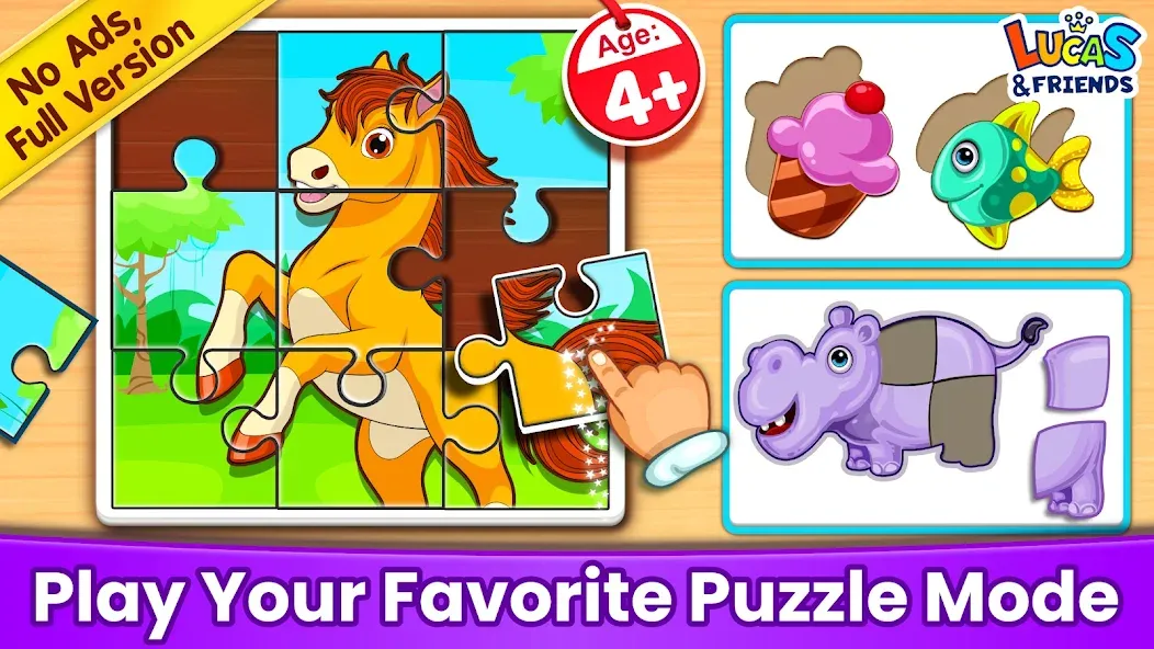 Скачать взлом Puzzle Kids: Jigsaw Puzzles  [МОД Unlocked] — полная версия apk на Андроид screen 1