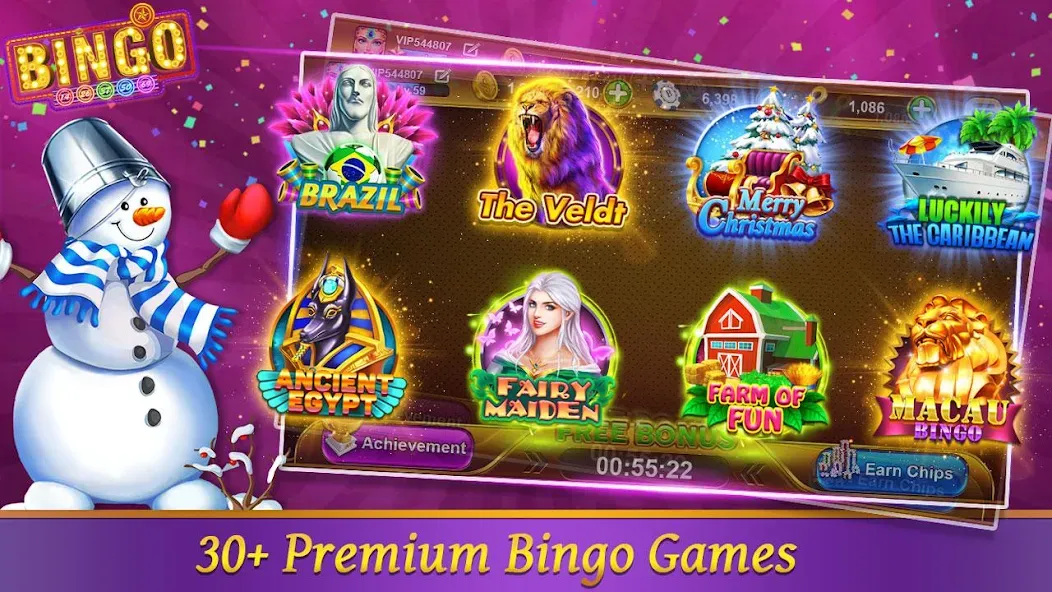 Взломанная Bingo Happy HD — Bingo Games (Бинго Хэппи ХД)  [МОД Menu] — стабильная версия apk на Андроид screen 1