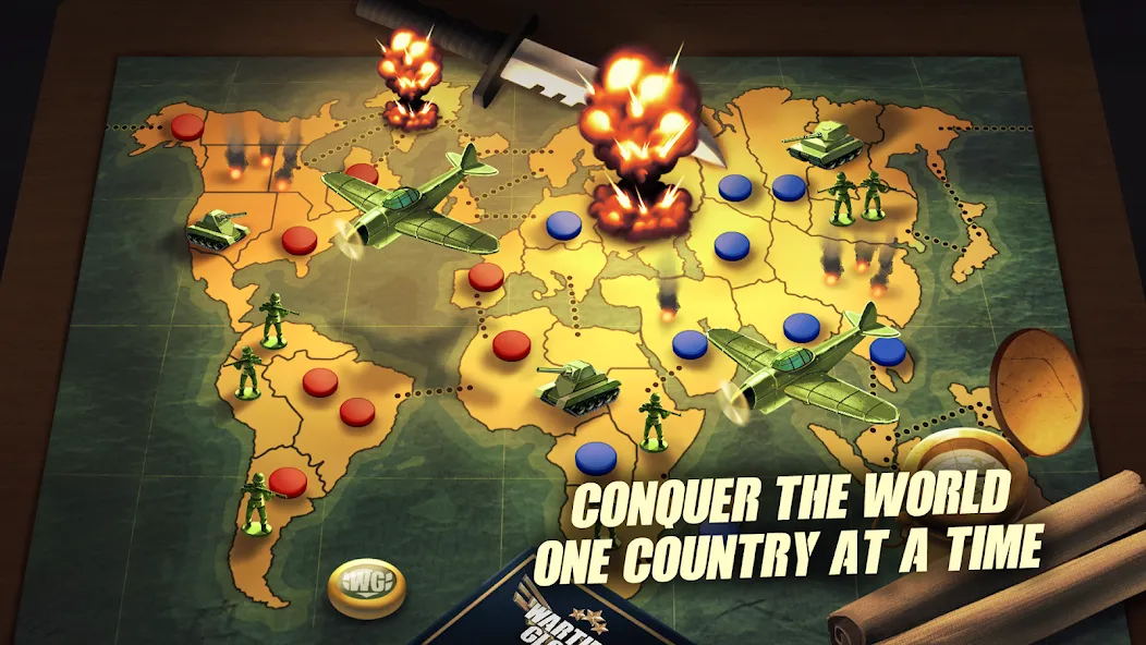 Скачать взлом Risk of War — Wartime Glory  [МОД Много монет] — последняя версия apk на Андроид screen 2