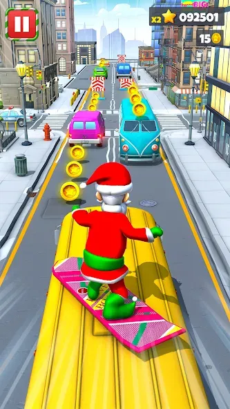 Взлом Xmas Santa Surfer Running Game (Ксмас Санта Серфер Раннинг Гейм)  [МОД Menu] — полная версия apk на Андроид screen 1