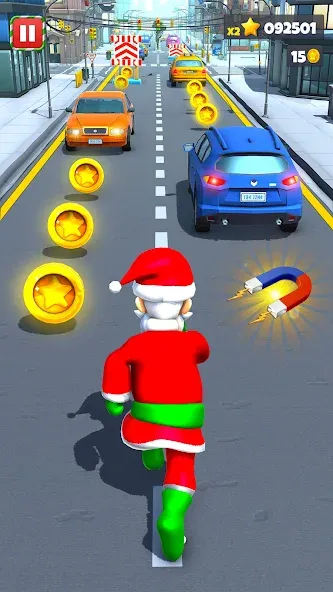 Взлом Xmas Santa Surfer Running Game (Ксмас Санта Серфер Раннинг Гейм)  [МОД Menu] — полная версия apk на Андроид screen 2