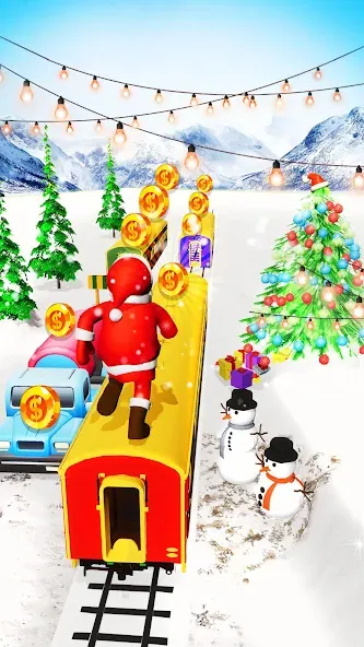 Взлом Xmas Santa Surfer Running Game (Ксмас Санта Серфер Раннинг Гейм)  [МОД Menu] — полная версия apk на Андроид screen 3