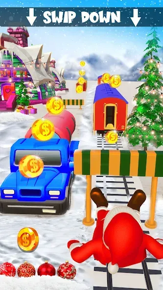 Взлом Xmas Santa Surfer Running Game (Ксмас Санта Серфер Раннинг Гейм)  [МОД Menu] — полная версия apk на Андроид screen 4