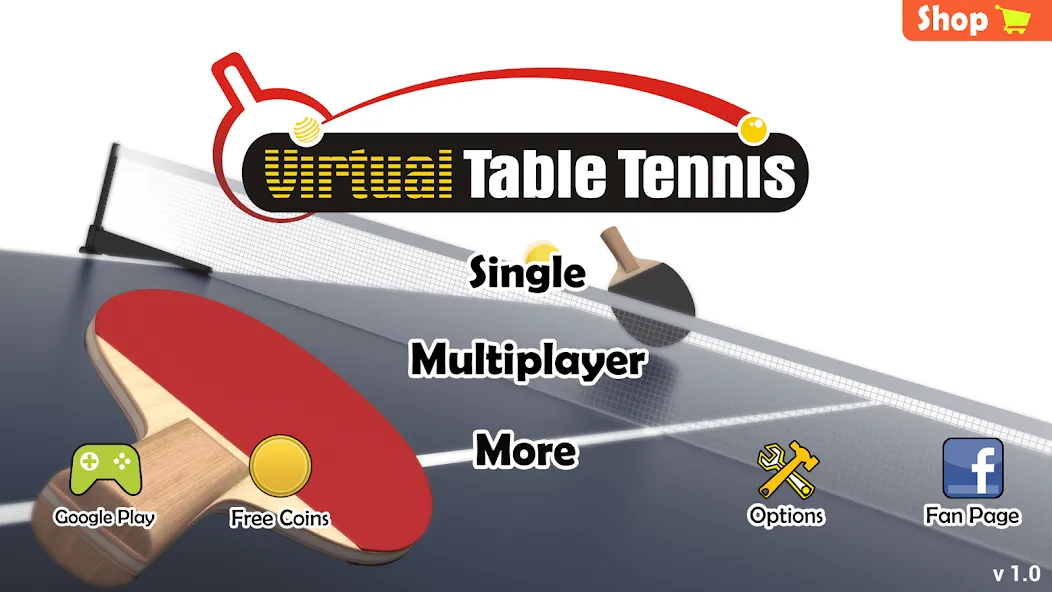 Скачать взлом Virtual Table Tennis (Виртуальный настольный теннис)  [МОД Много денег] — последняя версия apk на Андроид screen 3