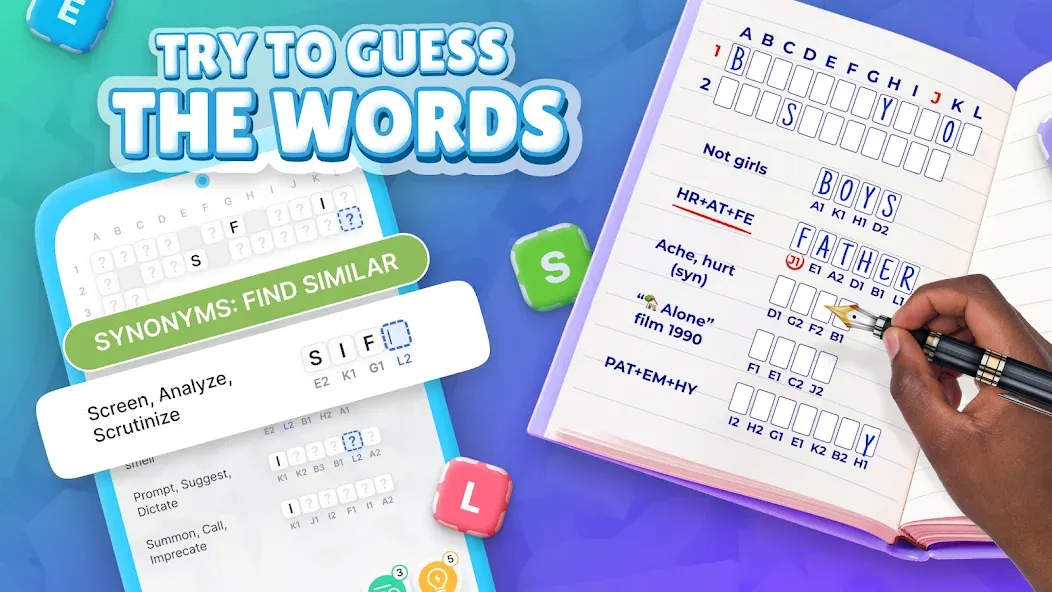 Взломанная Acrostics－Cross Word Puzzles  [МОД Все открыто] — стабильная версия apk на Андроид screen 1