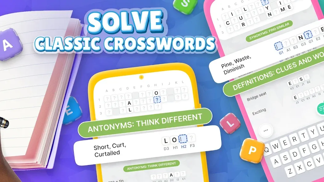 Взломанная Acrostics－Cross Word Puzzles  [МОД Все открыто] — стабильная версия apk на Андроид screen 2