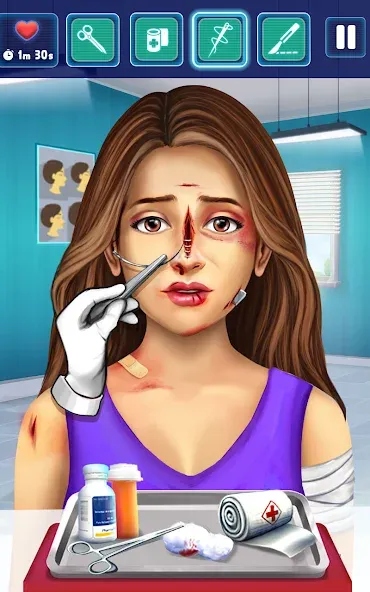 Скачать взлом Surgery Simulator Doctor Game  [МОД Бесконечные монеты] — полная версия apk на Андроид screen 2