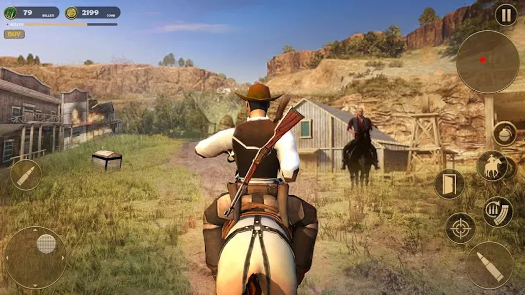 Скачать взломанную West Cowboy — Gunfighter Game (Уэст Ковбой)  [МОД Меню] — последняя версия apk на Андроид screen 3