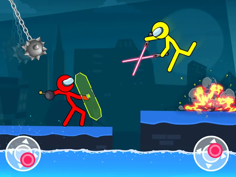 Скачать взлом Stick-man Fighting Games  [МОД Все открыто] — полная версия apk на Андроид screen 1